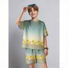 Summer Kids Set Fun Cartoon Duck Printed Kids T-shirt and Shorts 2 Piece Set Summer Casual Outdoor Boys and Girls Outfit Kids Clothing