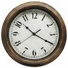 Fashionable Retro Wall Clock 33cm Brown Quiet Wall Clock Home Decoration
