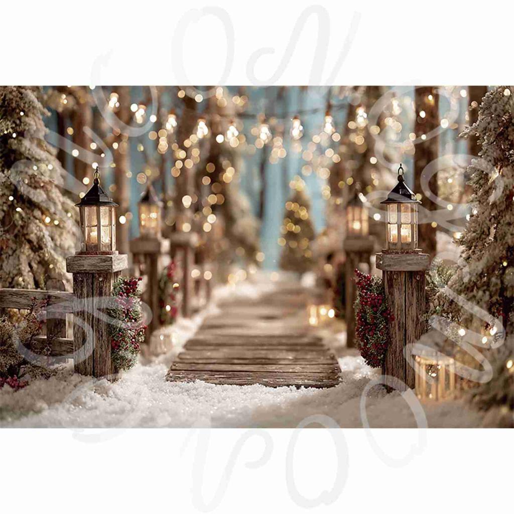 MOON.QG Деревянный Забор Вход Гирлянды Рождественский Фон Декорация Детская Студия Фотобудка Фотозона Фотоаксессуары