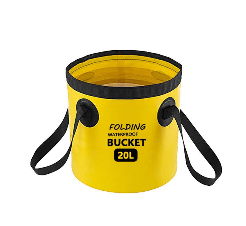 Outdoor Camping Fishing Waterproof Bucket Pvc Portable, Portable Folding Bucket Bag Fishing Bucket