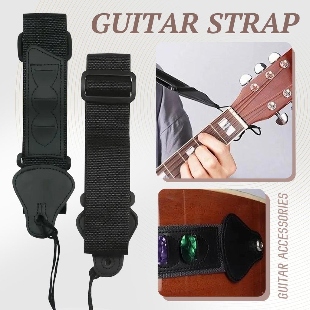 Аксессуары для гитарных ремней Утолщенный и расширенный ремень для электрогитары Укулеле из полиэстера