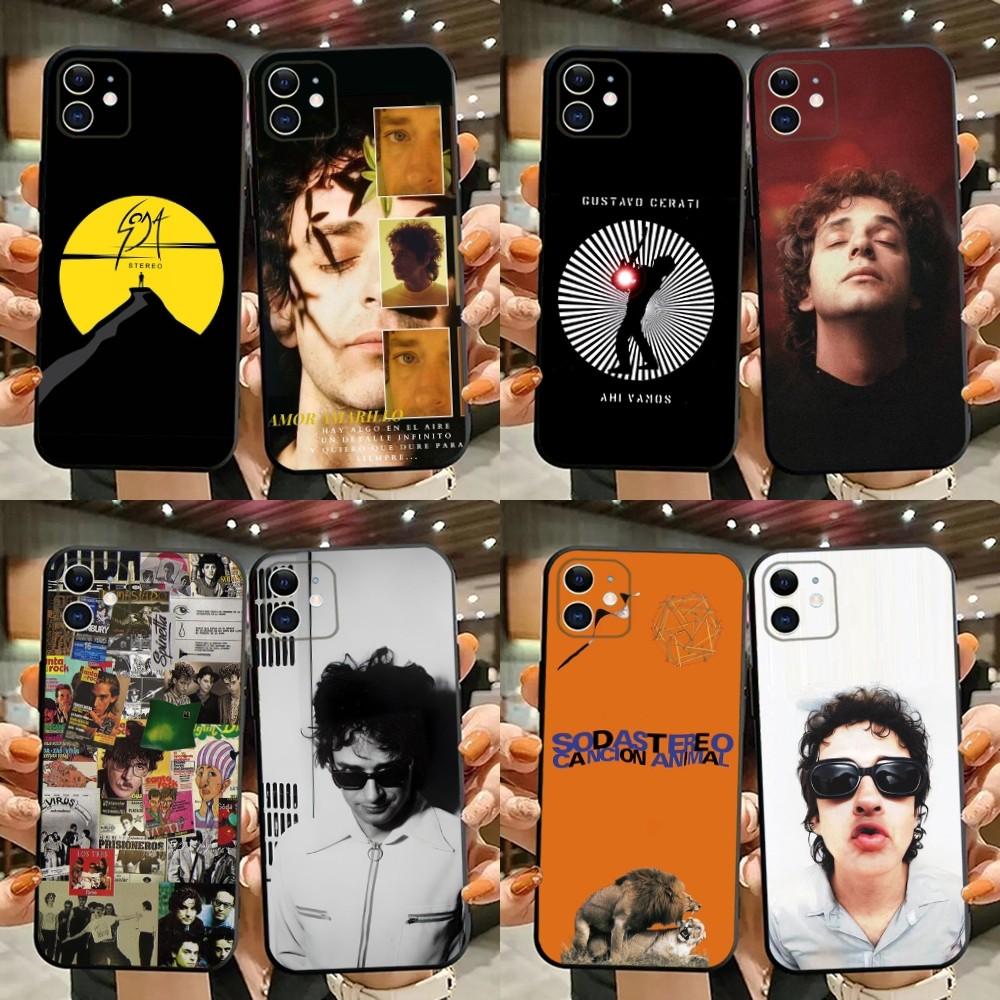 Чехол для телефона с музыкой Soda Stereo для iPhone 15,14,13,12,11,Plus,Pro Max,XS,X,XR,SE,Mini,8,7 Мягкий силиконовый черный чехол