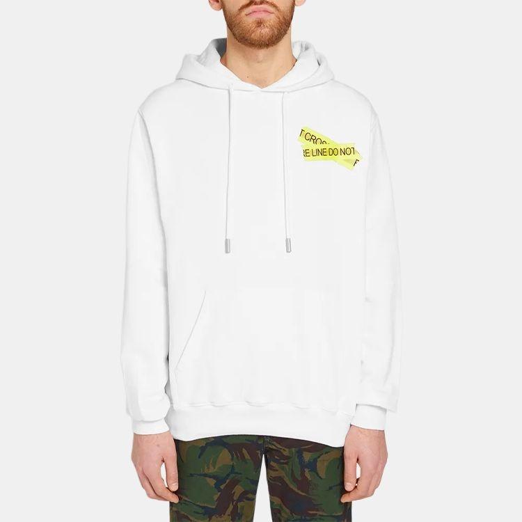 Off-White Yellow Arrow Printing Loose White Men's OMBB029S180030240160