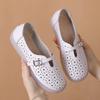 Модная GKTINOO 2025 Обувь из натуральной кожи Перфорированные женские балетки Летняя женская однотонная обувь на мягкой подошве Женские слипоны лоферы