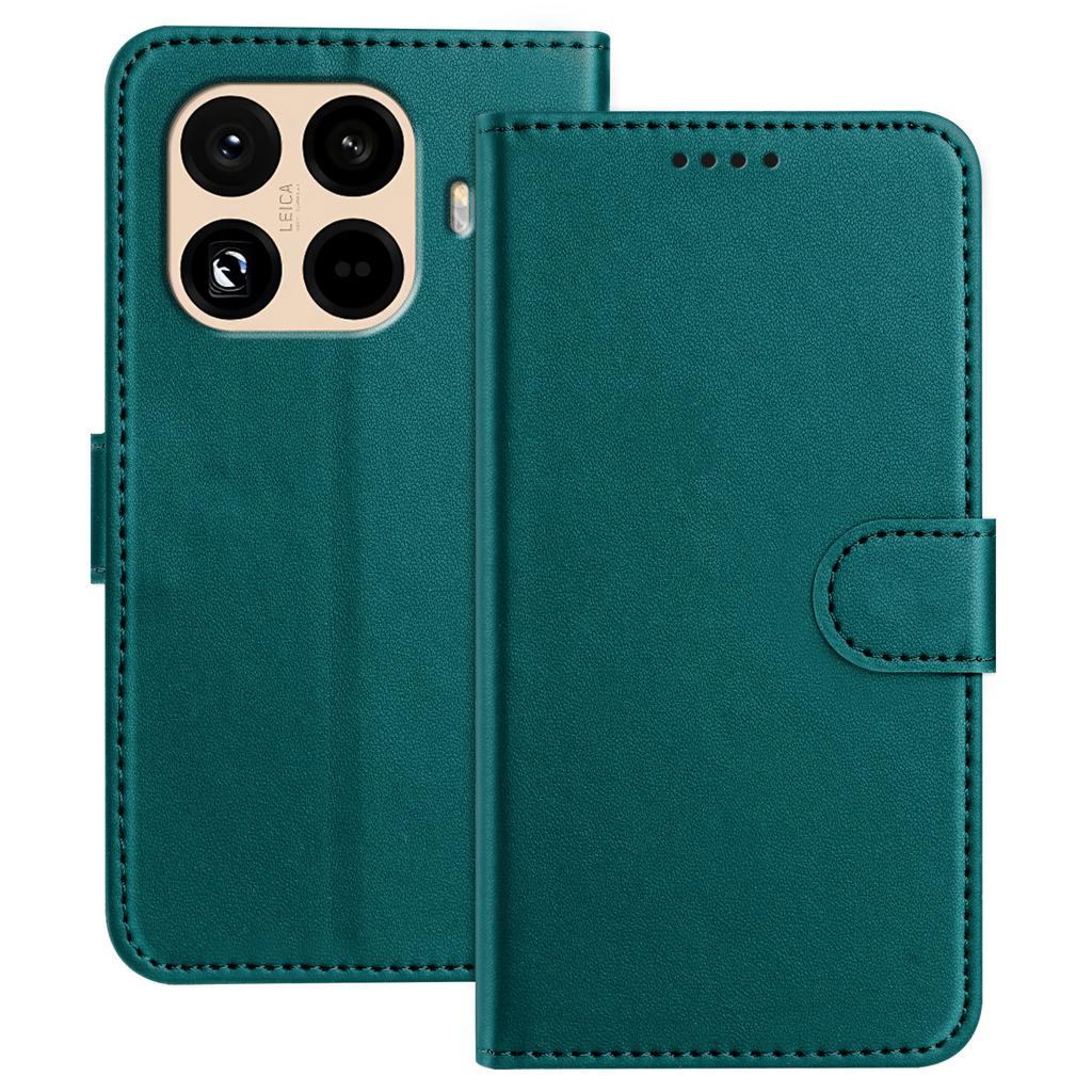 Для Xiaomi 15T Pro Кожаный чехол-кошелек-подставка Однотонный Противоударный чехол для телефона