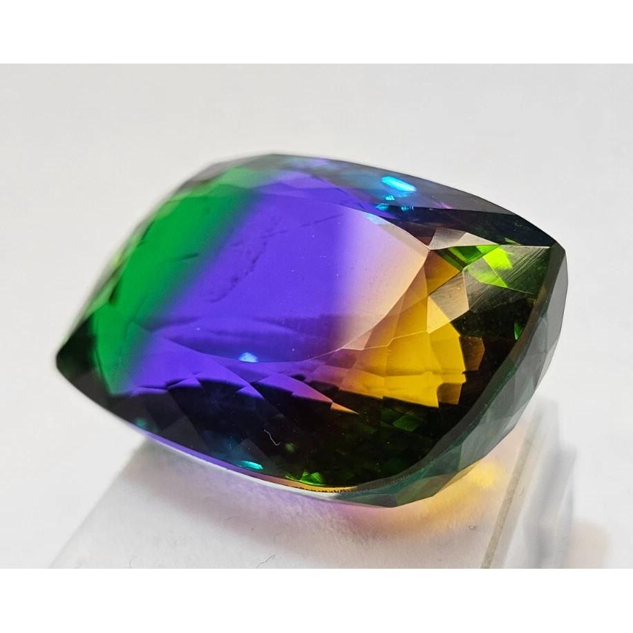 Natural Bi-Color Tourmaline 80+ Ct Fancy Cut Certified Stunning Loose Gemstone
