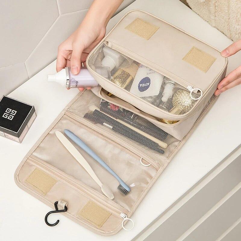 High Quality Women Makeup Pouch Travel Cosmetic Bag Toiletries Organizer Waterproof Storage Neceser Hanging Bathroom Wash Bag