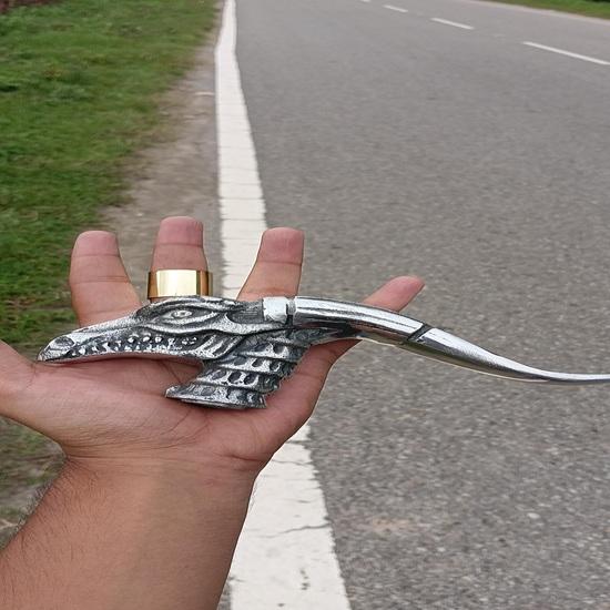 11 см Ручная работа Голова дракона Набалдашник трости Только Верх трости для ходьбы Подарок для него, нее, отца, матери, бабушки, дедушки