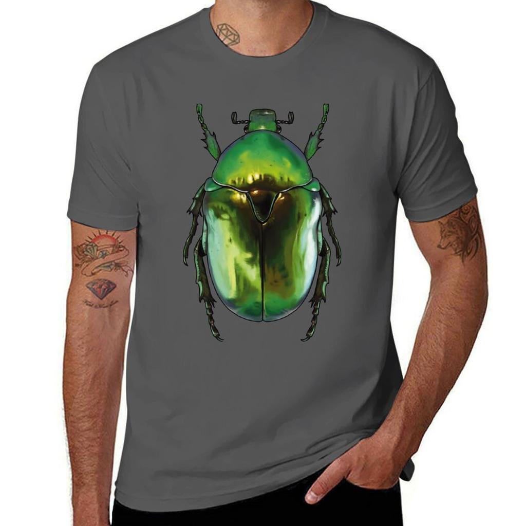 Green scarab beetle Protaetia speciosissima TShirt Sweat Absorbing Sports Tee Shirt