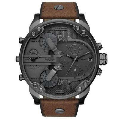 DZ7413 г-н. Мужские часы Daddy 2.0 Chronograph из коричневой кожи