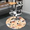 1pc Cat Pattern Chair Carpet for Office, Perfect for Office, Holiday Party Decoration Choice yy260314087