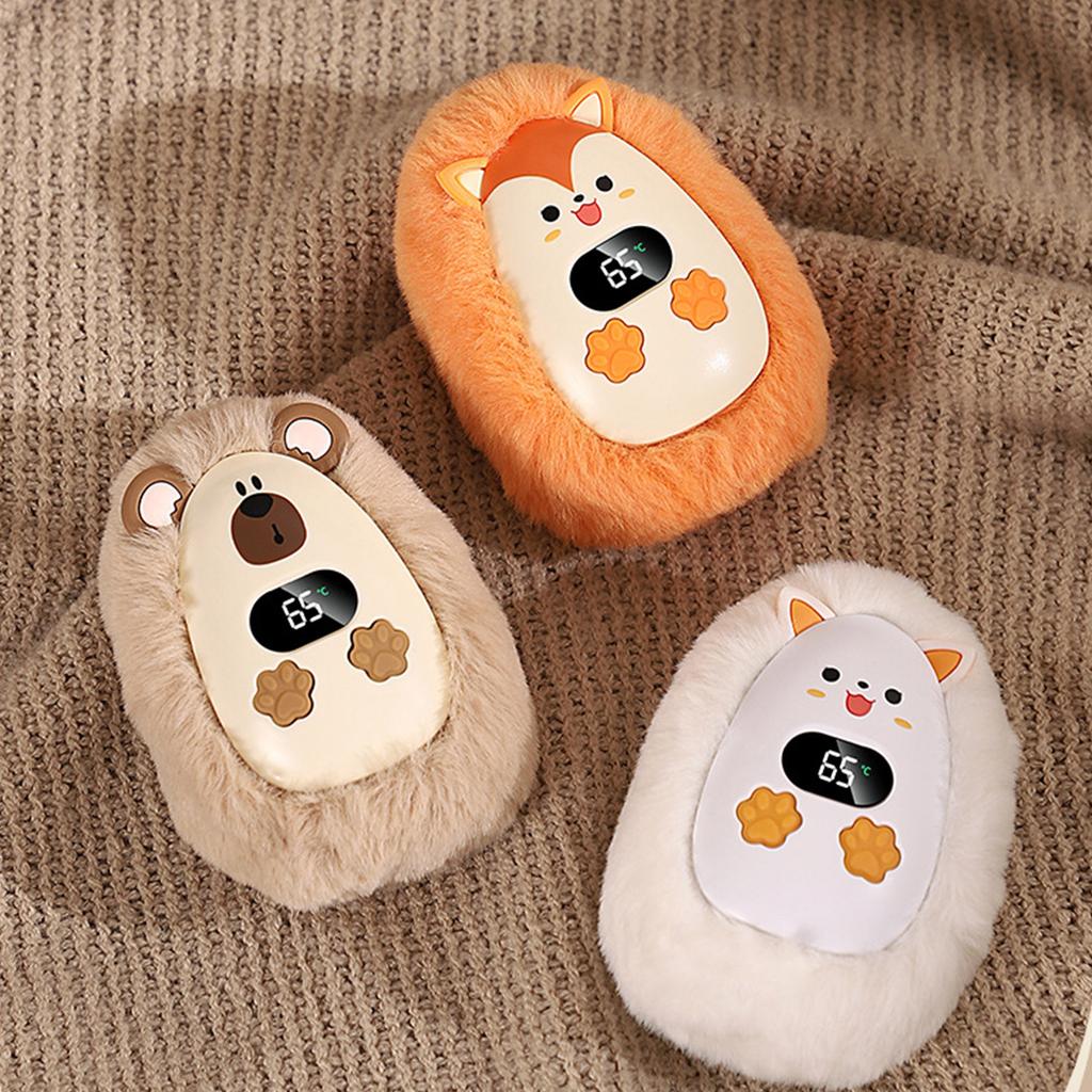 Cartoon Plush Hand Warmer Electric Hand Warmer with 3 Heat Level Fast Heating Warm Up Device for Indoor Outdoor Use