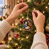 Christmas Home Decor Crafting Faux Pearl Art DIY Kit, Make 10Pcs Hanging Ornaments, Festive Tree Decorations Rhinestone Ornaments Craft Kit