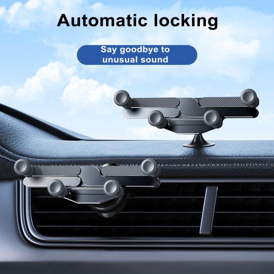 Сплавный мини-автомобильный кронштейн с автоматической блокировкой, безопасный складной, элегантный дизайн, прочный, длительный срок службы, держатель для телефона