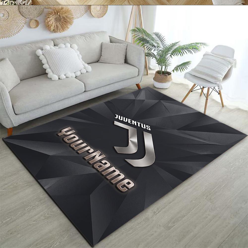 Juventus Customize Your Name Floor Mat Design for Playrooms Bedrooms Living Rooms Foyer Antislip Carpet Decorate Offices Spiritual Gift