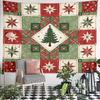 Diamond Christmas Tree Quilt Tapestry Wall Hanging Symmetric Holiday Decor for Bedroom Living Room Cozy Gift