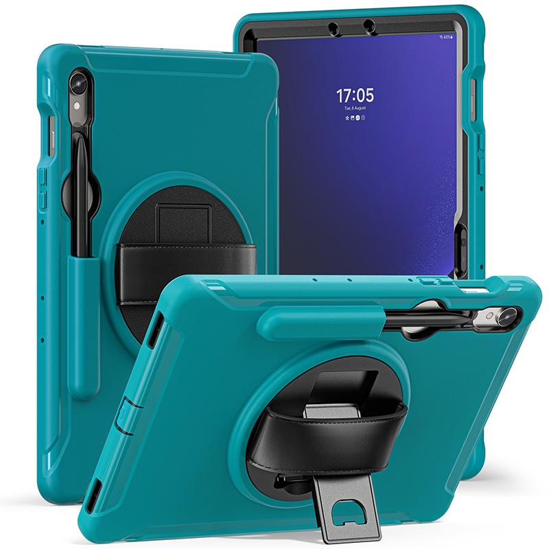 Hand Strap case for Samsung Galaxy Tab S9/S8/S7 Universal 11 Inch Shockproof Heavy Duty with Pencil Holder Kickstand