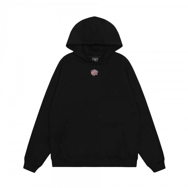 Unisex Oversized Hooded Sweatshirt With Embroidered Cotton Fleece Lined Pullover Winter Streetwear