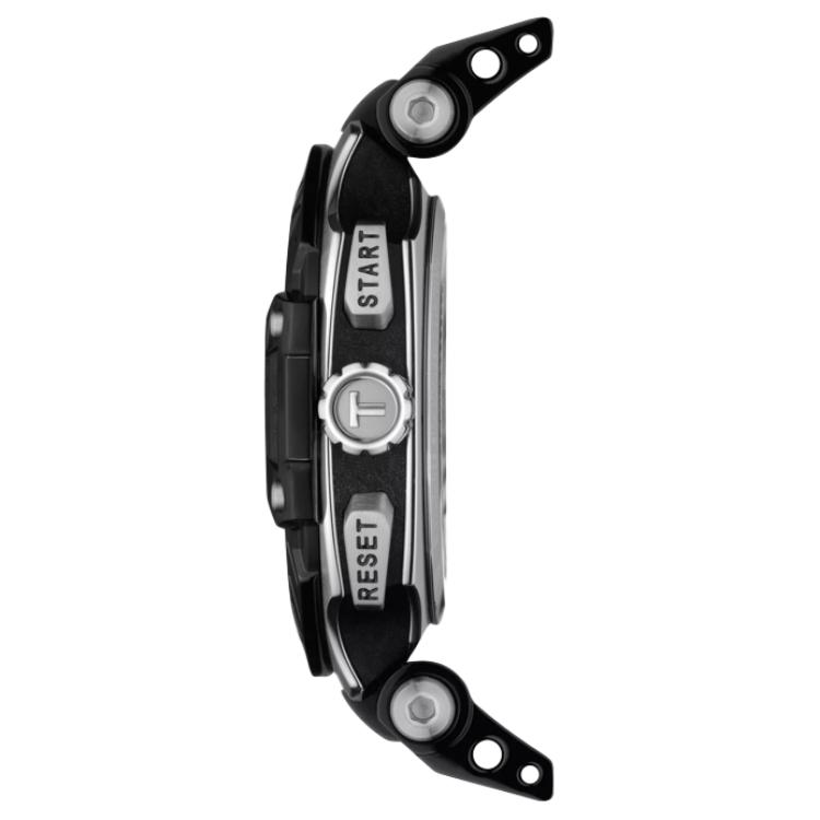 Tissot Мужские часы с кварцевым механизмом Часы 47,6 мм Черный циферблат Корпус из нержавеющей стали Резиновый ремешок T115.417.27.051.01