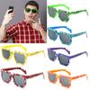 Fashion Square Sunglasses Pixel Mosaic Non-polarized Sun Glasses Cosplay Game Retro Life Eyeglasses Unisex