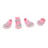 4pcs Dog Booties Summer Stylish Breathable Mesh Slip Resistance Dog Paw Protecto for Outdoor Hiking Walking