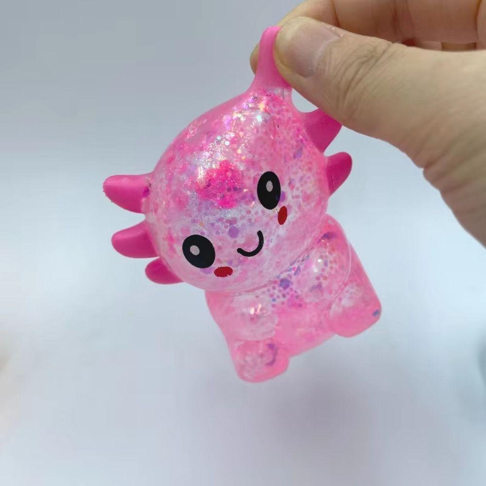 Fun Squeeze Maltose Fidgets Toys Elasticity Glitter Axolotl Squishy Toy Fidget