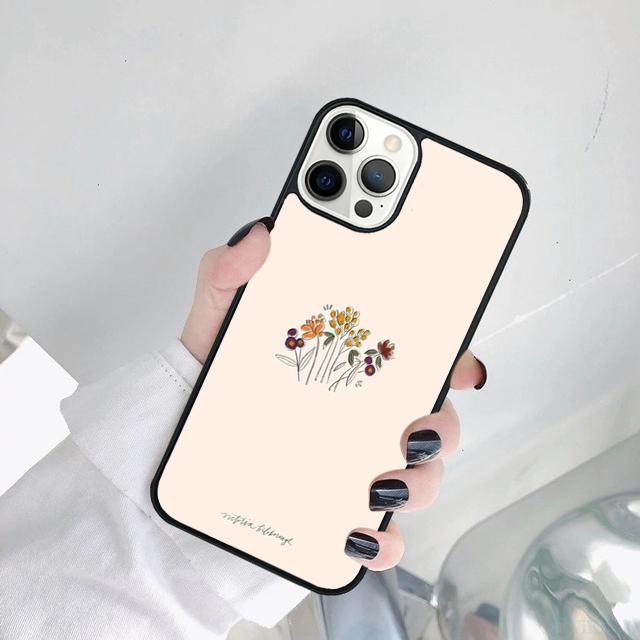 Минималистичная эстетика Цветочный чехол для телефона Для Для iPhone 17 Air 15 Pro MAX 16 Plus 14 12 11 13 coque