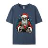 Skeleton Santa Dead Inside Santa Christmas Skull Funny T-Shirts Novelty Birthday Gifts Tees Tops Cotton Black T-Shirt