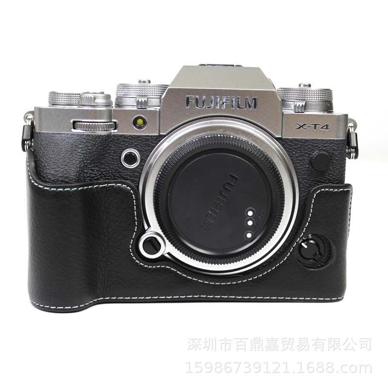 Genuine Leather Half Case Fujifilm X-T4 Camera - Slim Handheld Bag With Shockproof Wear-Resistant Design