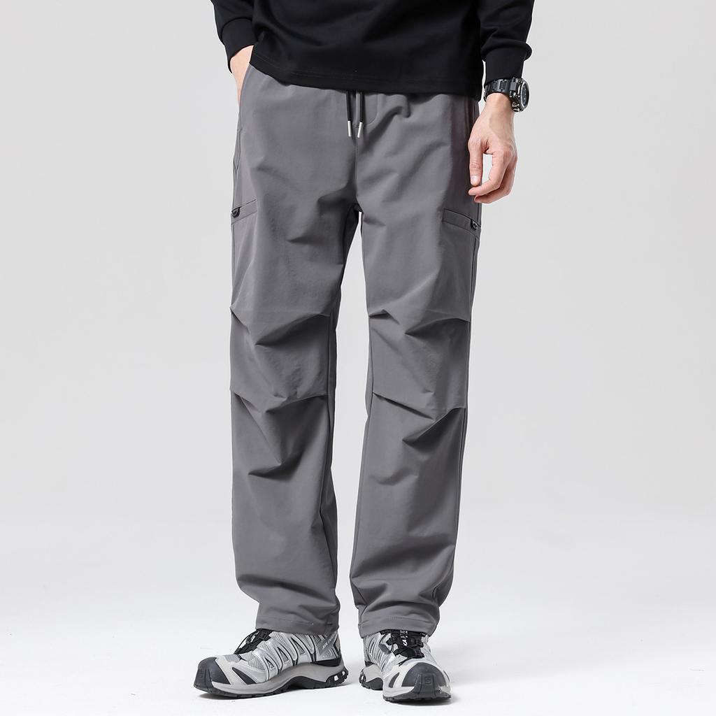 Outdoor workwear, paratrooper pants, hiking straight leg men's casual pants