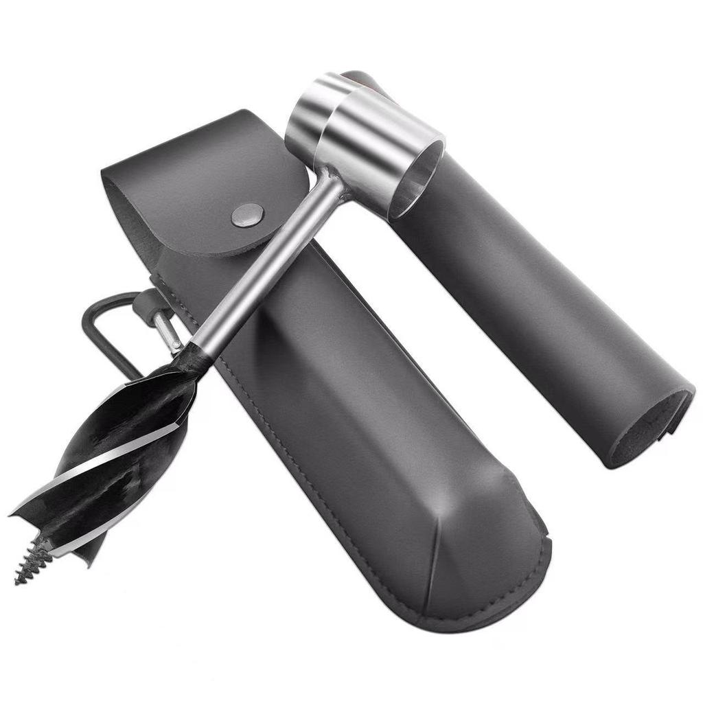 Ручной четырехлезвийный бур для обработки древесины для кемпинга, рубки леса, доставки воды и выживания на природе