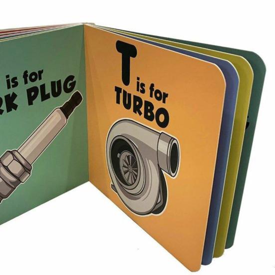 Детская Азбука для Будущего Гонщика Гладкая Плотная Бумага Четкий Мультяшный Принт Автомобильная Тематика Раннее Детство Драг-рейсера