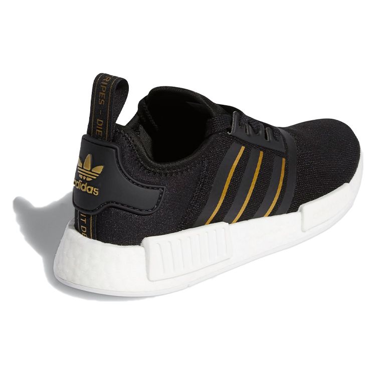 Adidas Женские кроссовки NMD_R1 Black Gold Metallic Core-Black Crystal-White FW6433