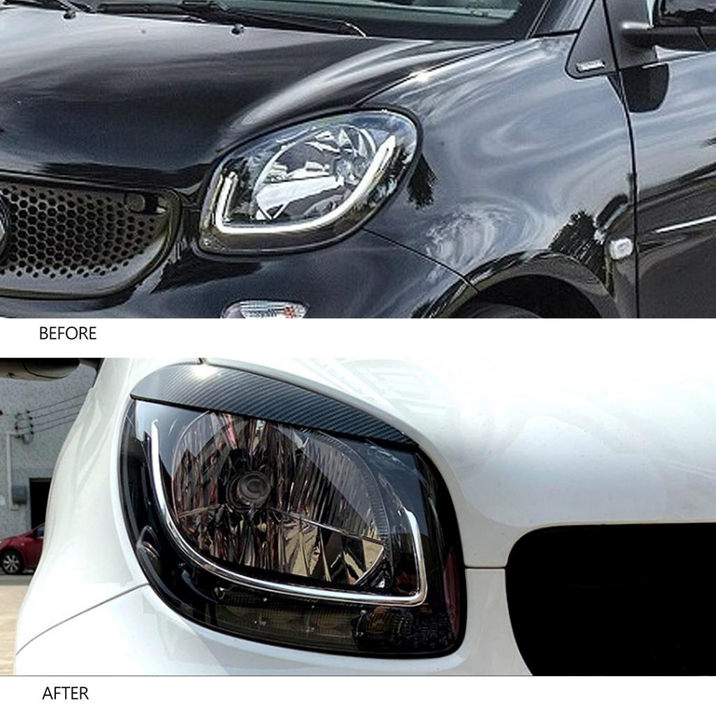 2 шт. Накладки на фары Левая Правая ABS Замена для   Smart 453 Fortwo Forfour 2015‑2020