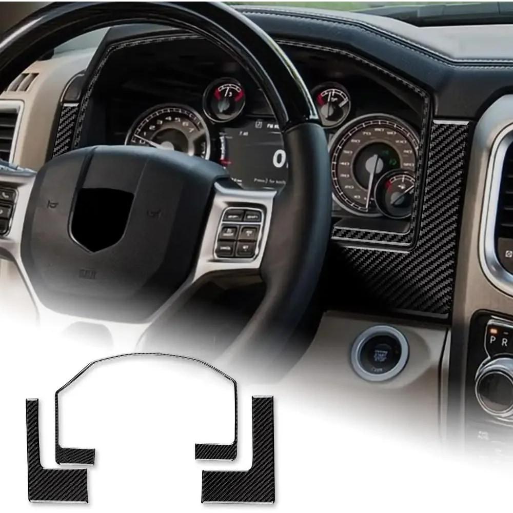 Для Dodge Ram 1500 2500 3500 2016 2017 2018 Панель-заглушка экрана навигации центральной консоли Аксессуары для отделки интерьера из углеродного волокна