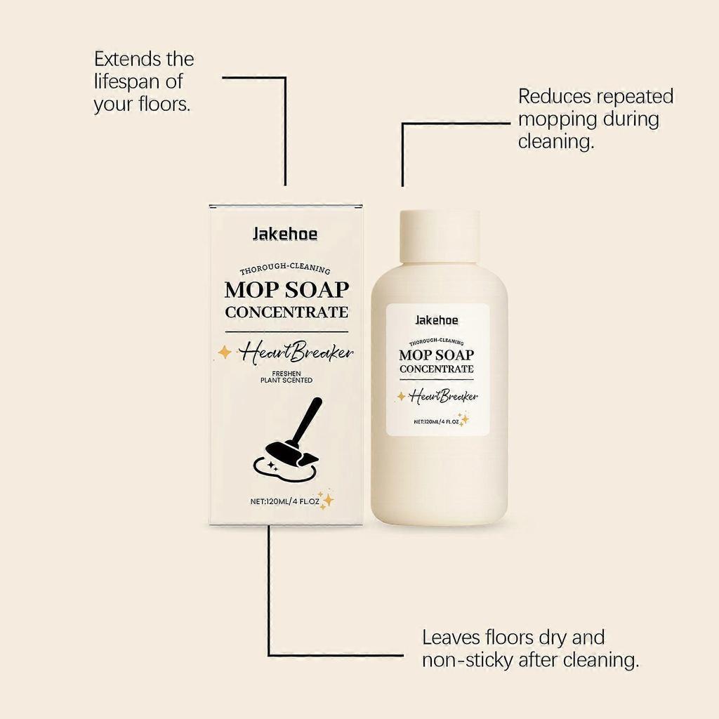 Jakehoe Household Floor Cleaner Is A Gentle, Stain-Removing And Fragrant Mopping Liquid Specifically Designed For Brightening Tiles And Wooden Floors