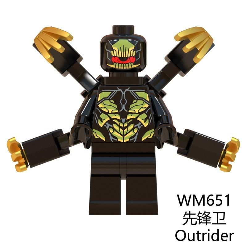 Lego Hulk Outrider Iron Man Thor Spiderman Thanos Avengers Minifigures Building Blocks Toys
