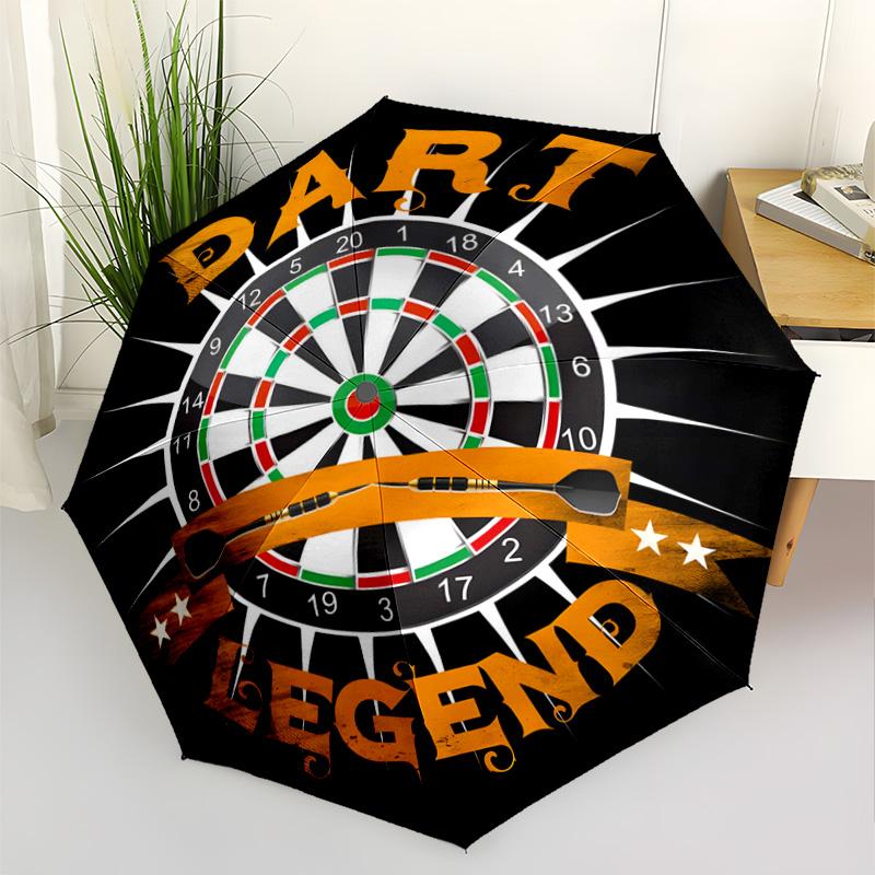 Dart Legend Target Compact Travel Automatic Umbrella Retractable Design with 8-Rib Durability Compact Design All-Season Use Compact Folding Umbrella