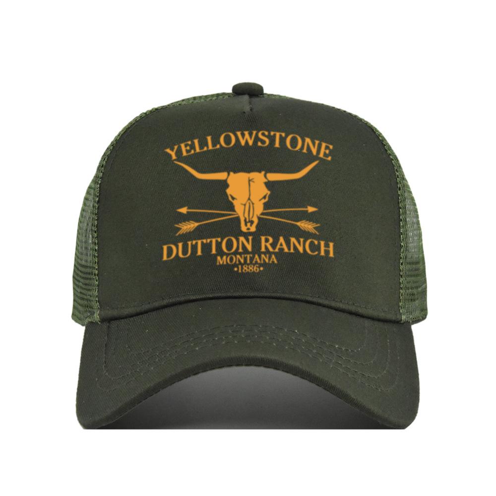 Cotton Front Mesh Back Trucker Cap, Bull Skull Print Adjustable Snapback Baseball Hat Unisex Western Style Outdoor Sports Sun Hat