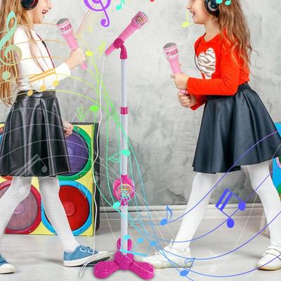 Детский микрофон с подставкой, машина для караоке, музыкальный инструмент, игрушки для тренировки мозга, развивающие игрушки, подарок на день рождения для девочек и мальчиков
