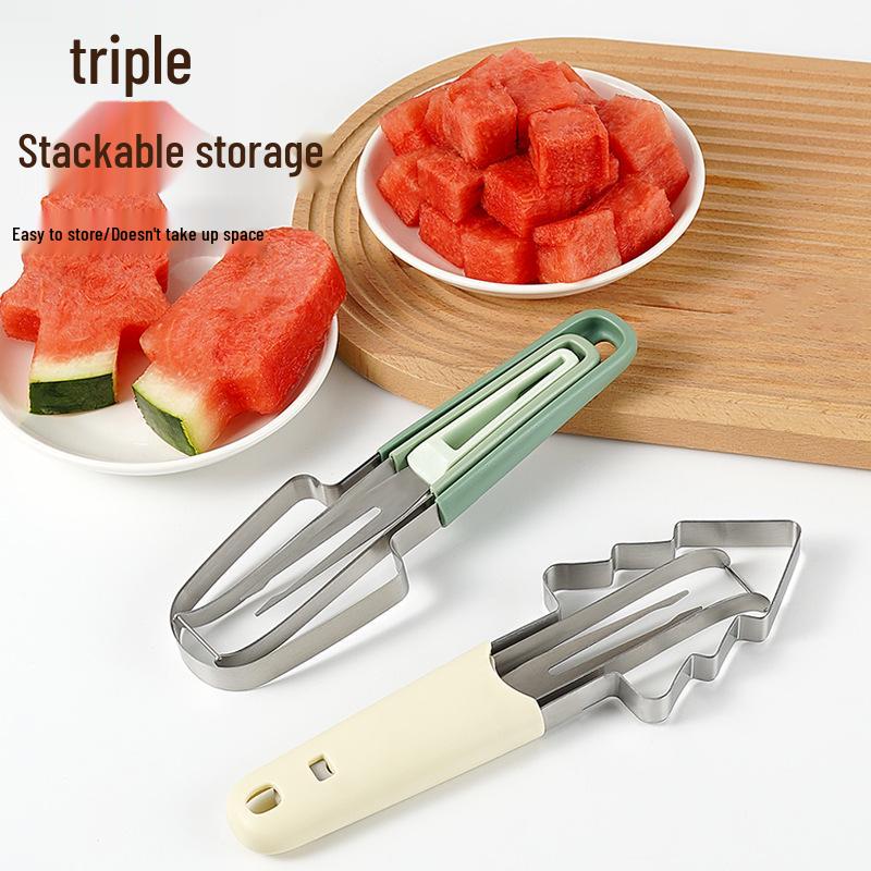 Stainless Steel 3-in-1 Watermelon Slicer & Fruit Tool