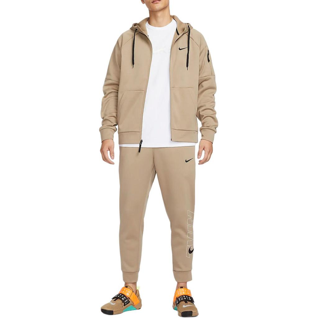 Nike Therma-Fit однотонный флисовый теплый кардиган с капюшоном на молнии с капюшоном мужская верхняя одежда цвета хаки DQ4831-247