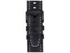 New GlacierX Classic Leather Black 22mm Smartwatch Strap
