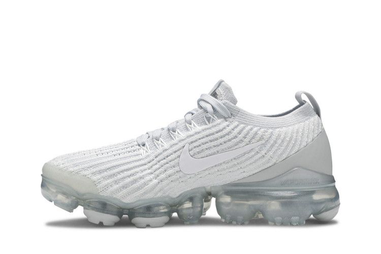 Женские кроссовки Nike Air VaporMax Flyknit 3 Pure Platinum (Женский) Белый/чистая платина-металлик, серебристо-белый