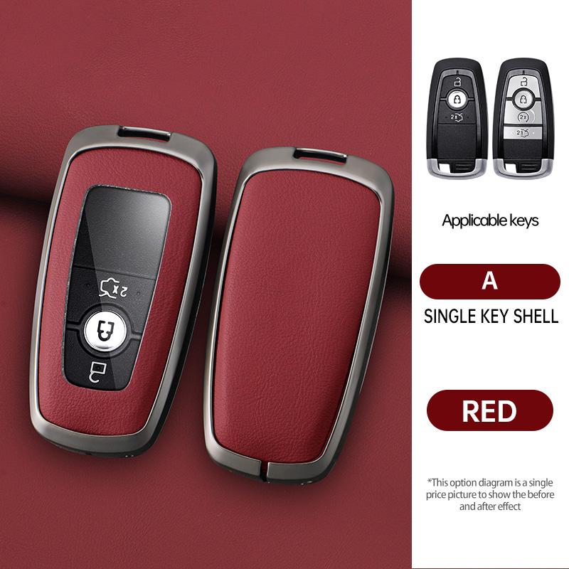 Чехол-брелок для автомобильного ключа из сплава цинка и натуральной кожи, подходит для Lincoln Continental Navigator Z Mkz Mkc Mkx Nautilus Aviator Corsair