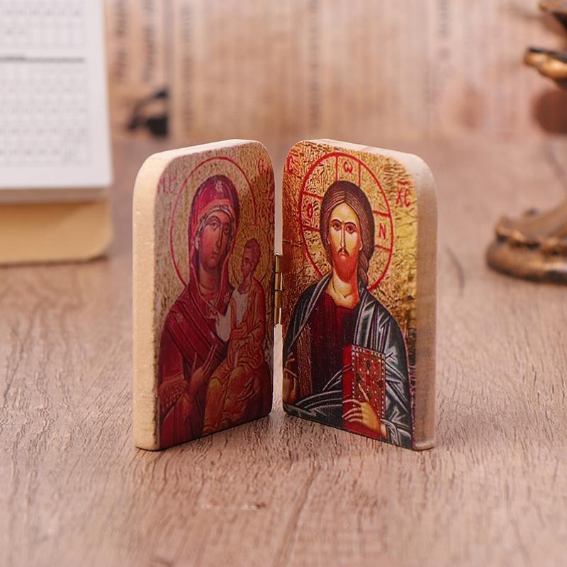 Christ The Teacher And Virgin Of Kazan Catholic Orthodox Icon Diptych For Travel Home Display Religious Gift