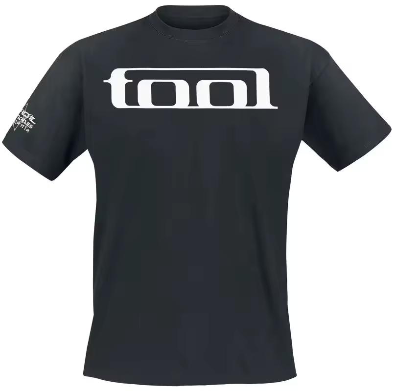 Tool Inspired Cotton T-shirt Classic Logo & Tool Wrench Progressive Metal Streetwear Tee