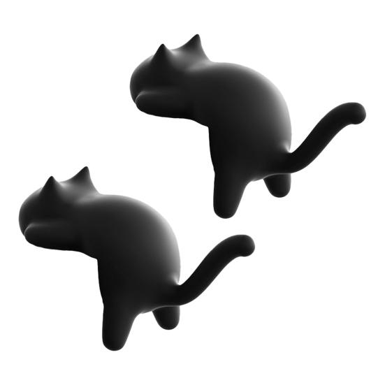 Милые Крючки-Зажимы для Края Стола Кошка Без Сверления Настольный Крючок-Вешалка Крючки Котенок Настольный Органайзер Крючки для Ключей Сумок Наушников