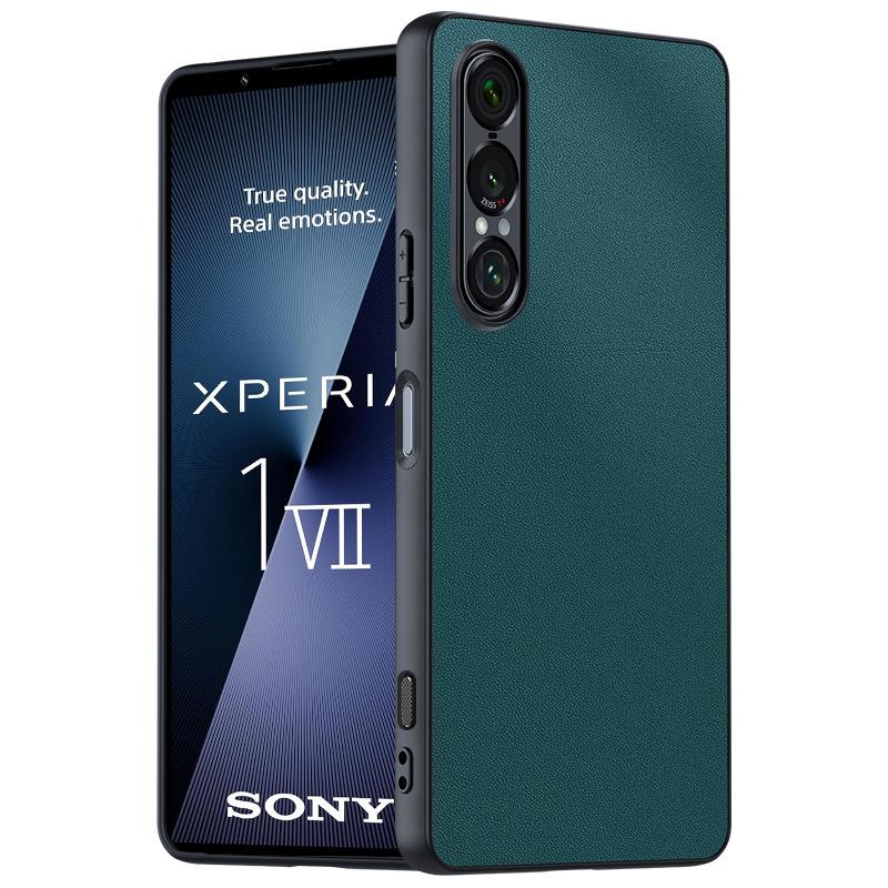 Минималистичный деловой кожаный чехол для Sony Xperia 10 1 5 VII III IV V VI 5G с мягким силиконовым бампером, противоударная защитная крышка