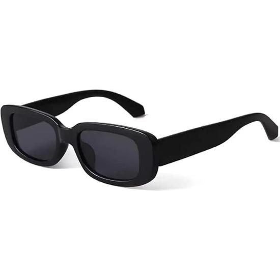 Sheomy Unisex Combo Offer Pack of 4 Shades Glasses Pathan Sunglasses Rectangle Retro Vintage Narrow Women::Men Small Narrow Square Sun Glasses